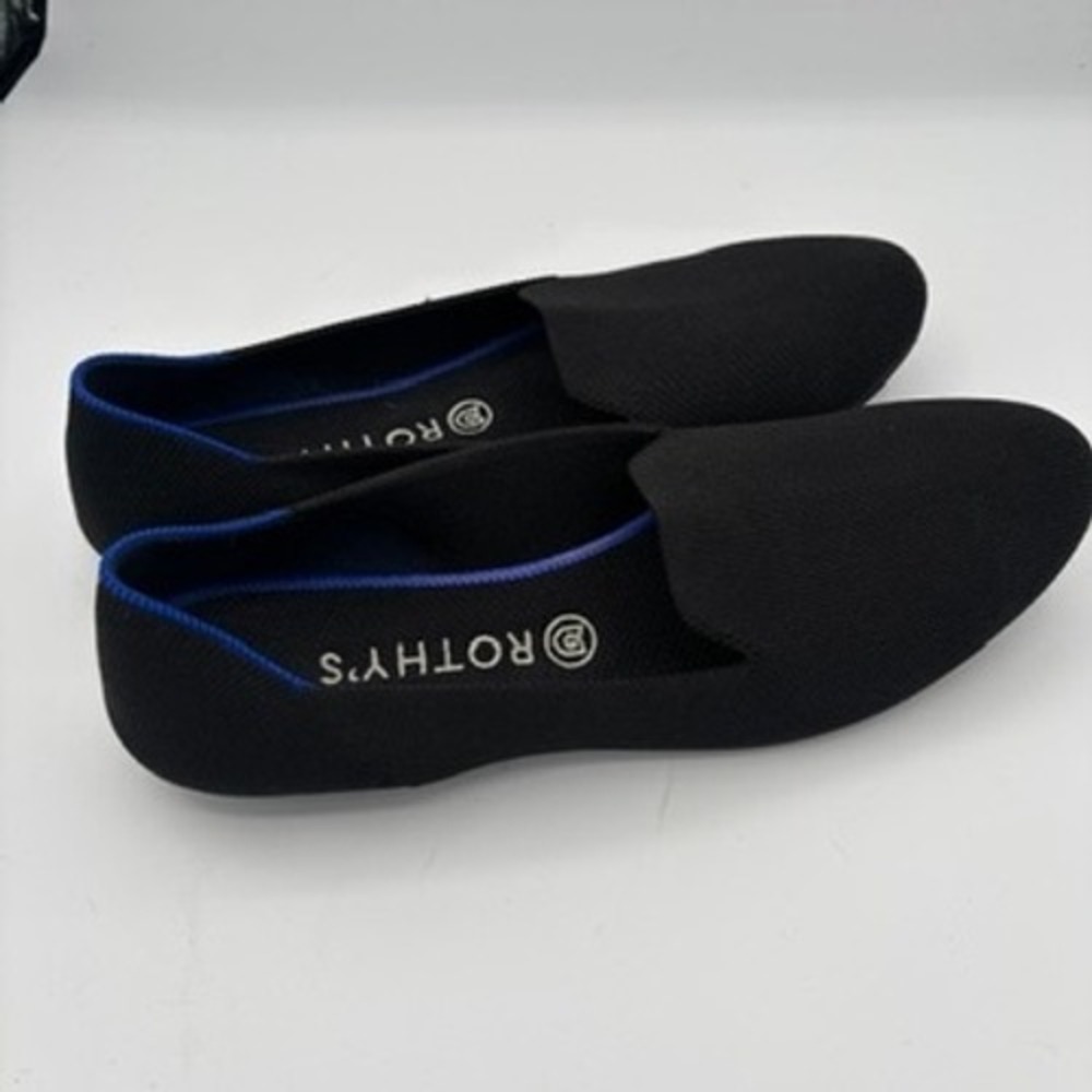 Rothys The Loafers Women Sz 11 Black Slip On Flat Comfort Shoes - Picture 2 of 10